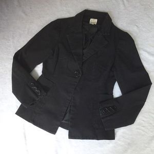 Black Cotton Blazer